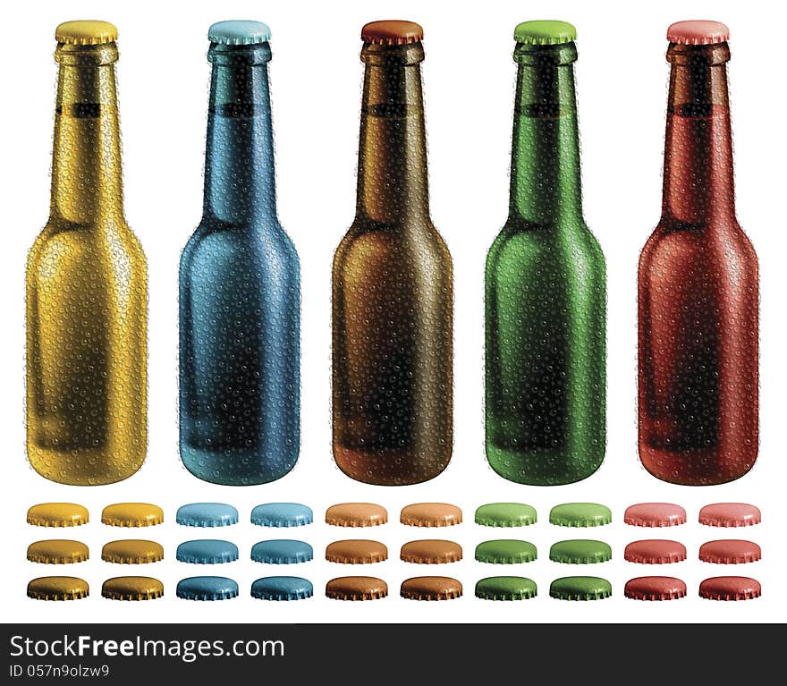 Frosted Beer Bottles