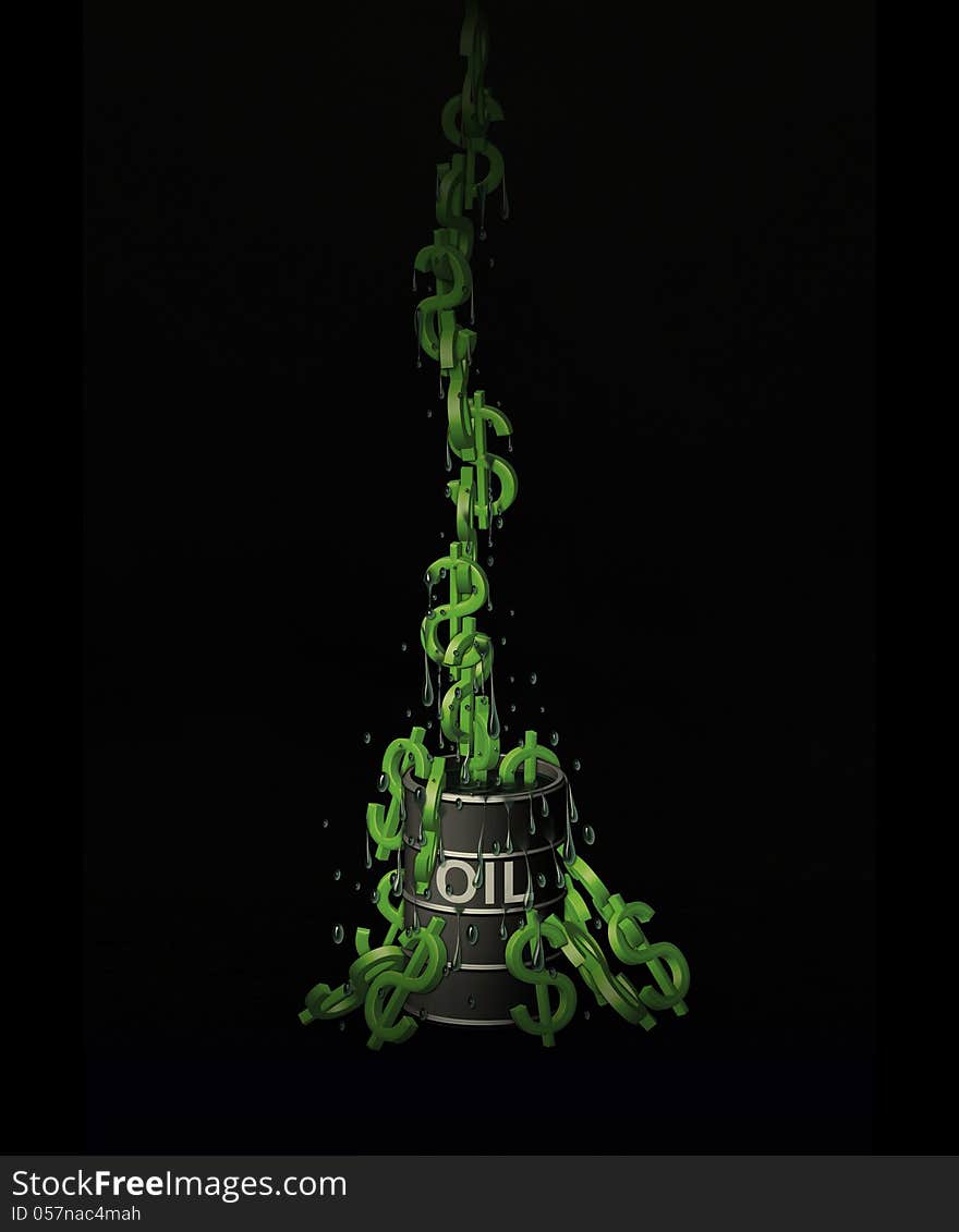 Oil Barrel of Dollars