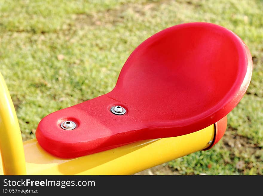 Closeup colorful children playground