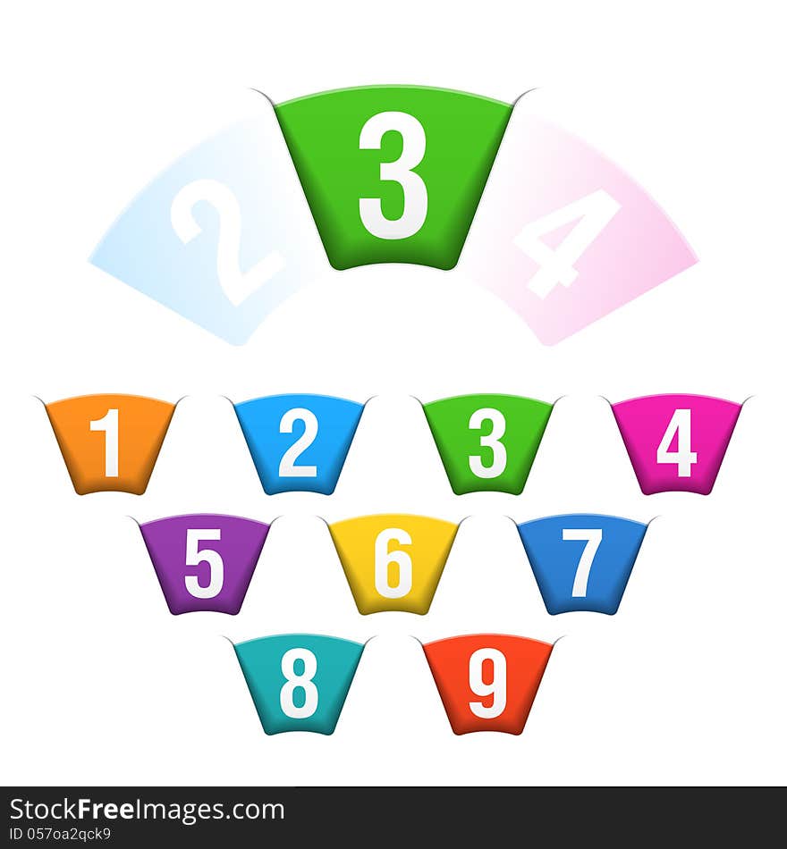 Numbers set illustration on white