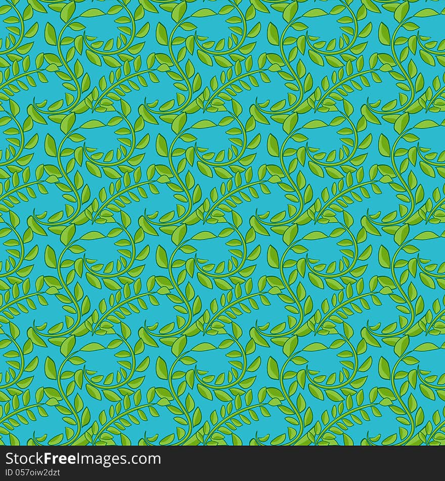 Vector seamless pattern with plant. Vector seamless pattern with plant