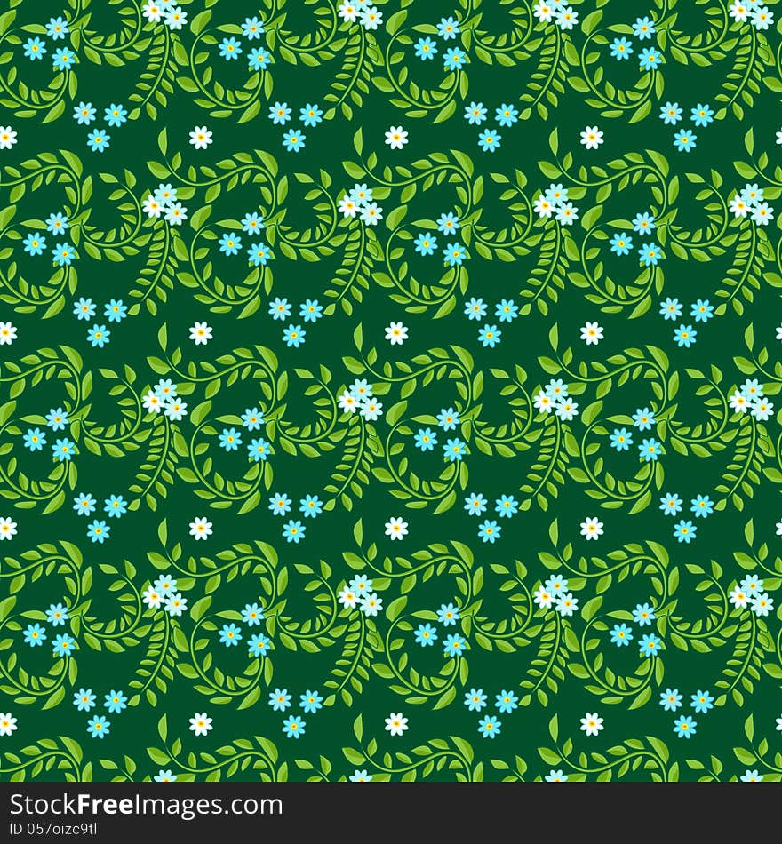 Floral vector seamless pattern