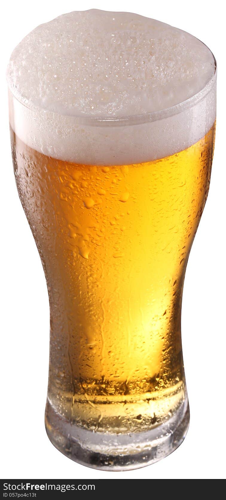 Beer glass on white background. File contains a clipping path. Beer glass on white background. File contains a clipping path.