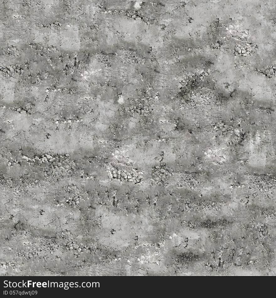 Old Concrete Wall Texture with Cracks and Dirt Spots. Seamless Tileable Texture. Old Concrete Wall Texture with Cracks and Dirt Spots. Seamless Tileable Texture.