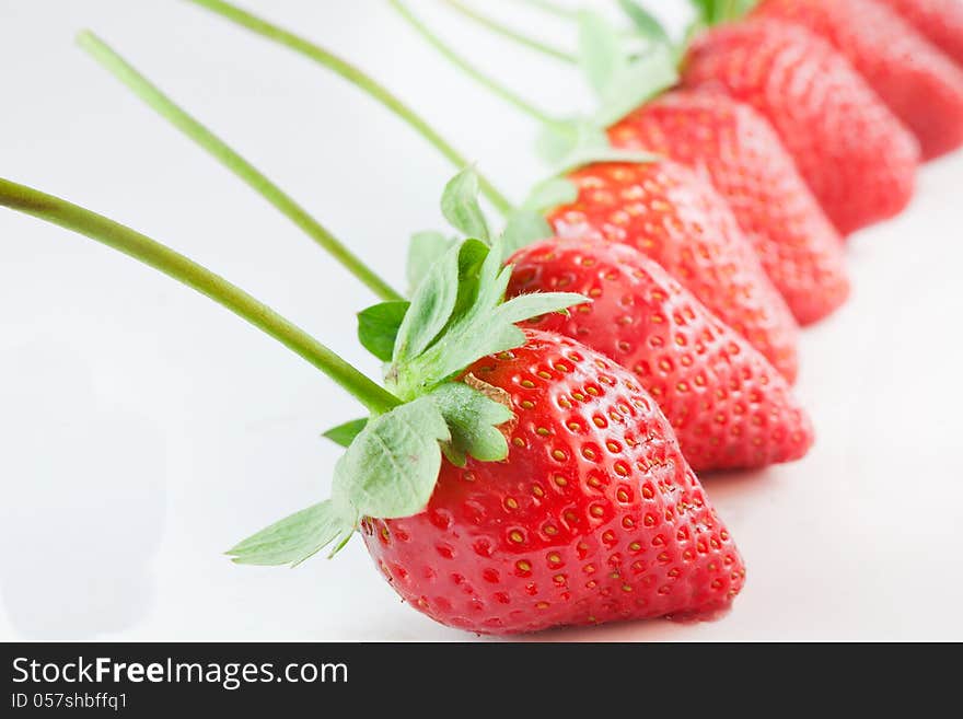 Strawberries In Line