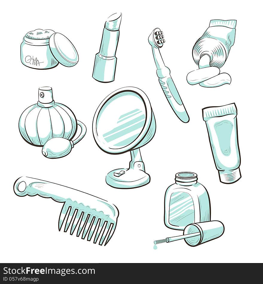 Set Of Cosmetic Accessories