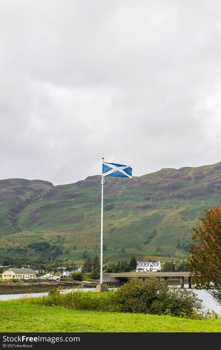 Scottish Flag on Skye Island