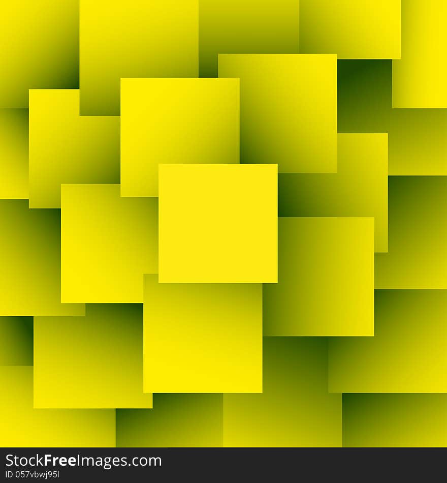 Yellow squares abstract pattern - Illustration. Yellow squares abstract pattern - Illustration