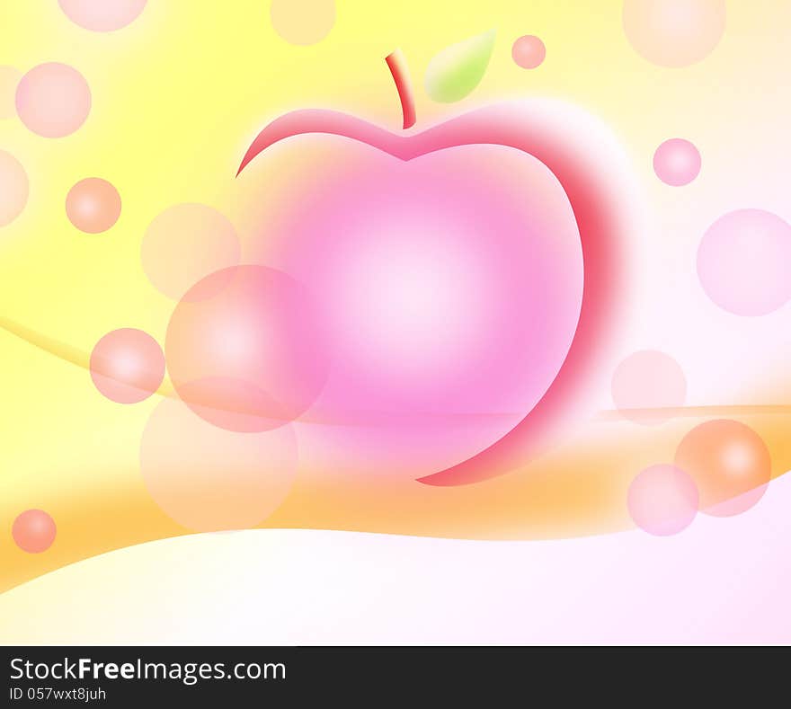 Abstract red apple