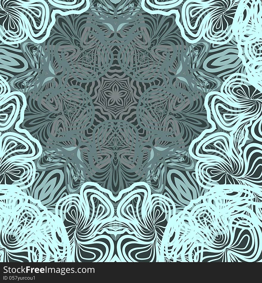 Grey abstract background with frame looks as crocheting lace napkin. Grey abstract background with frame looks as crocheting lace napkin.