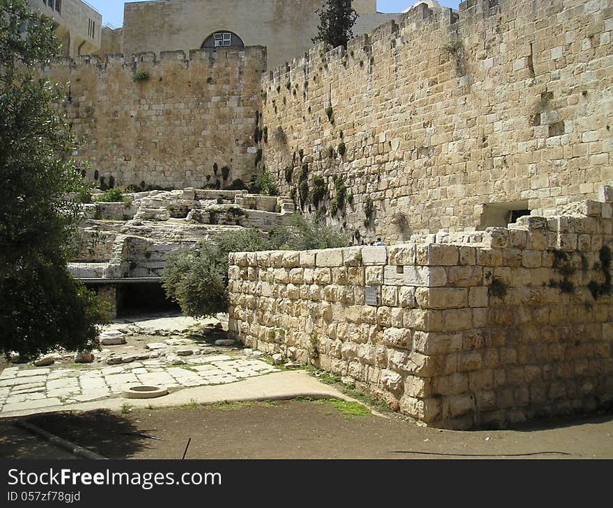 The ancient walls of the old city. The ancient walls of the old city