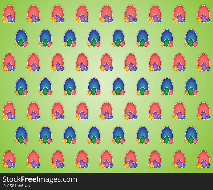 Background with colored eggs