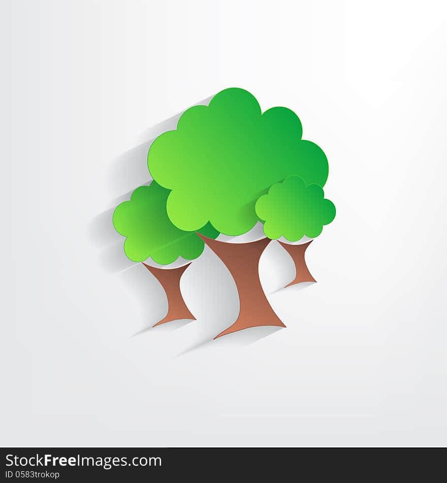 Tree sticker, concept background