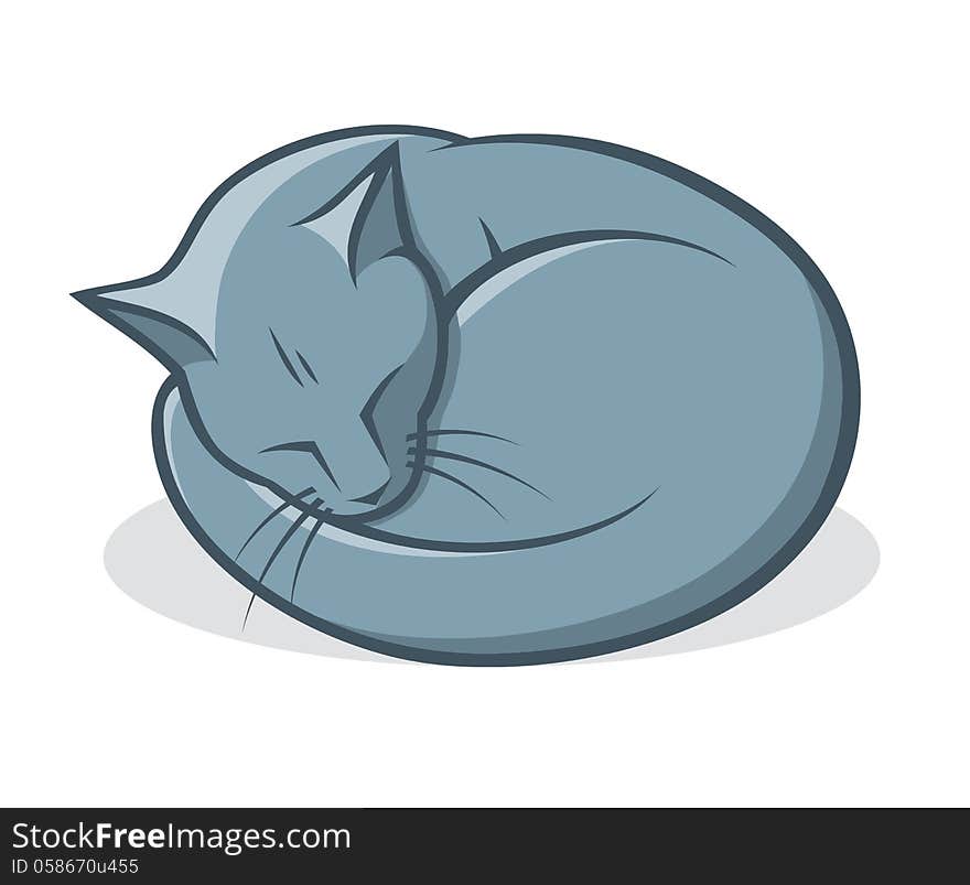 Vector illustration of russian blue cat