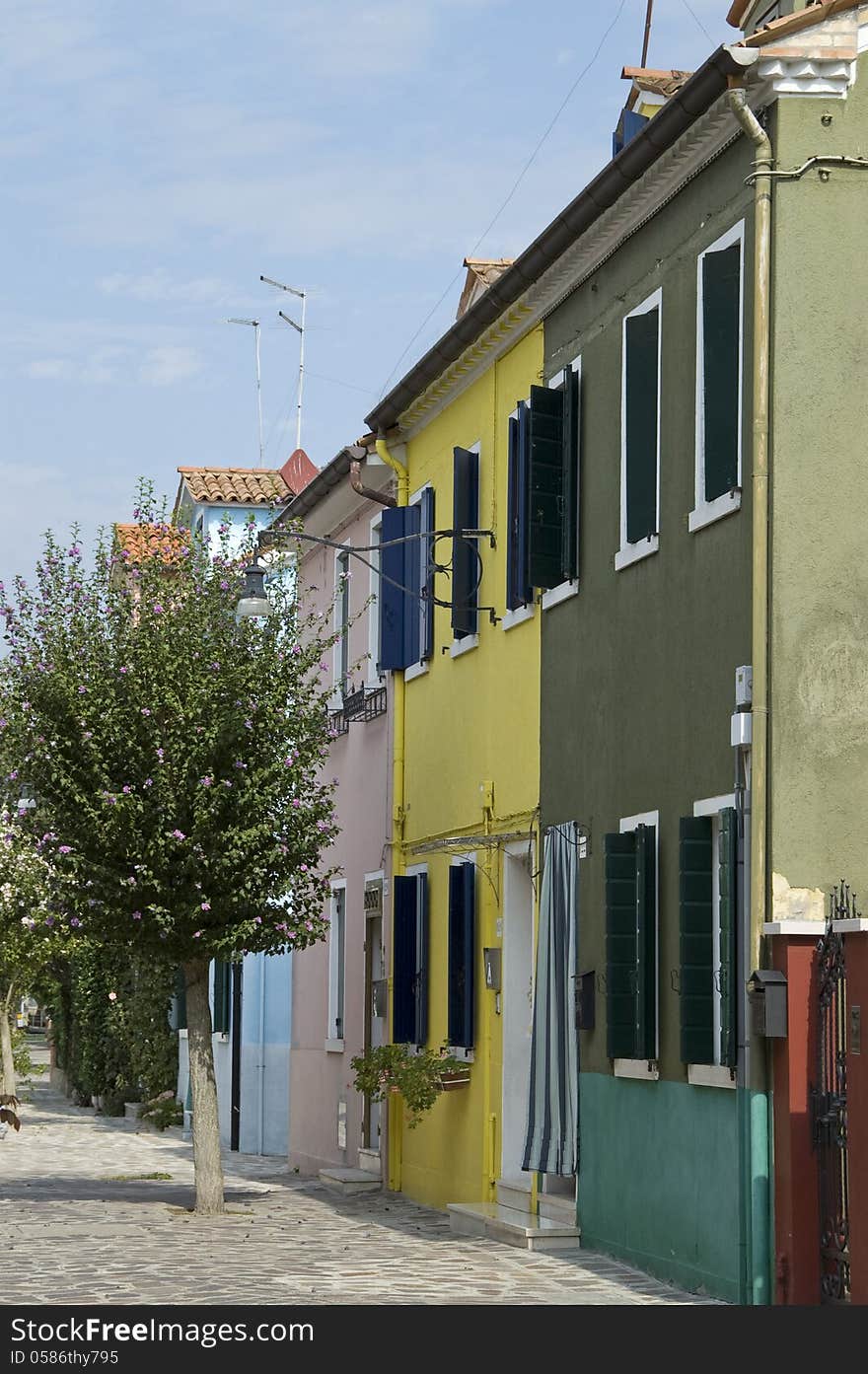 Colourful Houses In Burano