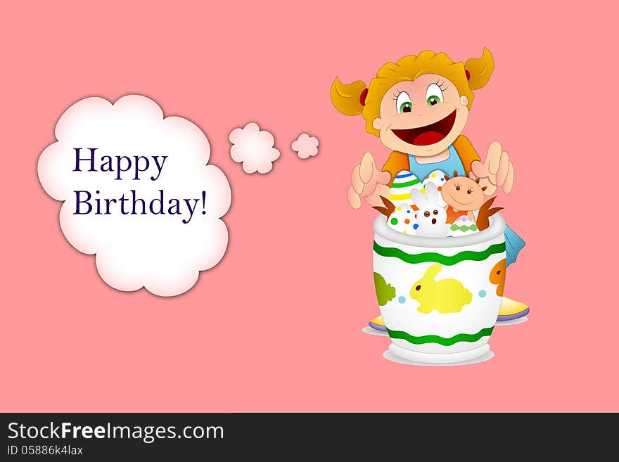 A fun birthday wish for a kid. A fun birthday wish for a kid