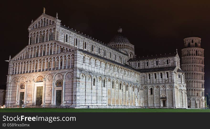 Leaning tower- Italy at night