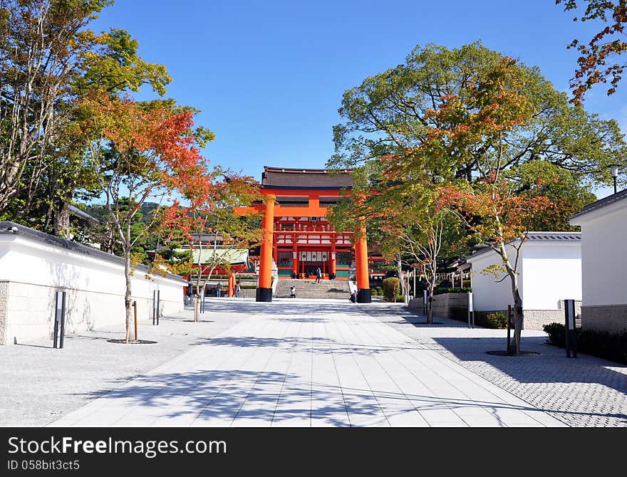 Inari torii gates - Fushimi Inari Shrine at Kyoto - Japan