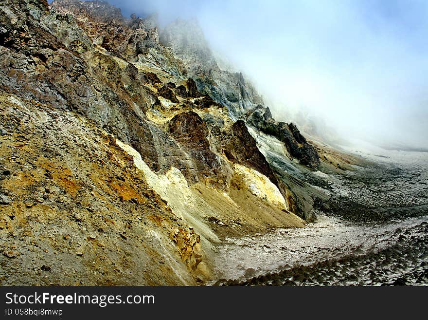 Beautiful landscape in the mountains of Kamchatka