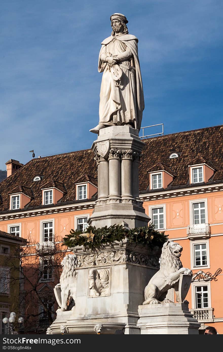 The Walther monument in Bolzano.