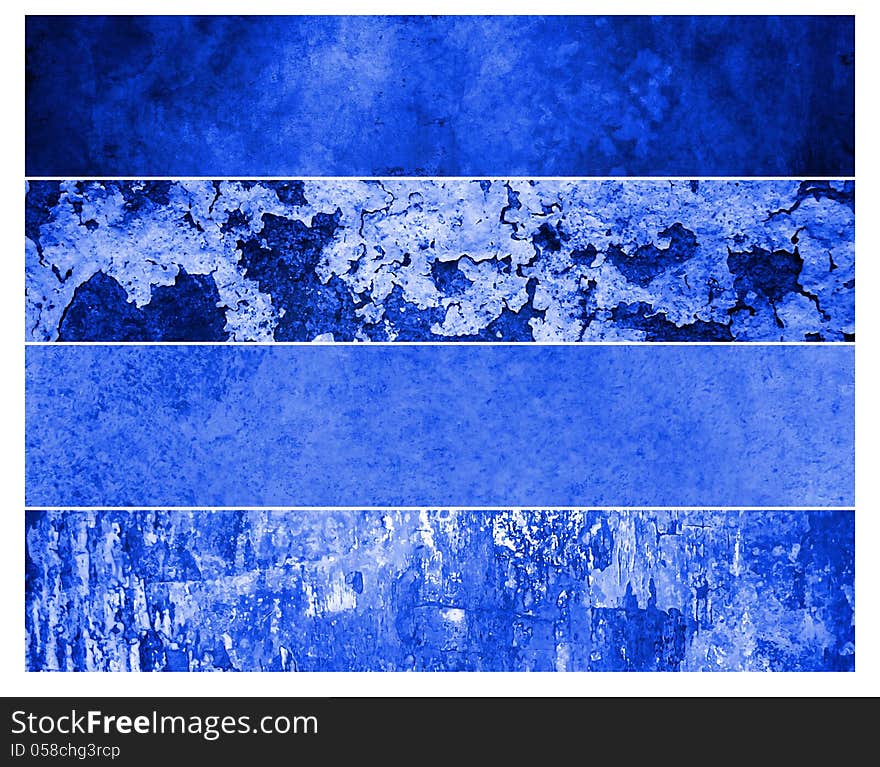 Illustration of four horizontal abstract blue backgrounds. Illustration of four horizontal abstract blue backgrounds