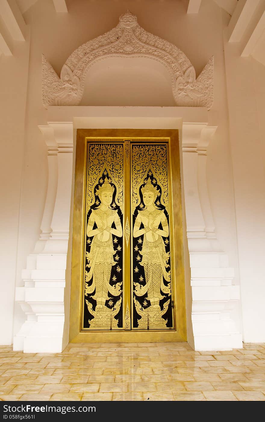 The door of temple in Sukhothai historical park. The door of temple in Sukhothai historical park.