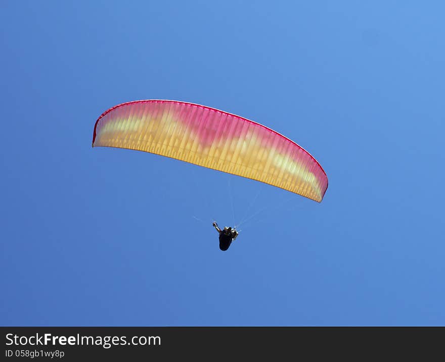 Red And Yellow Paraglider