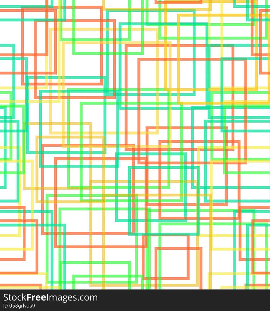 Yellow, red, blue and blue squares on white. Yellow, red, blue and blue squares on white