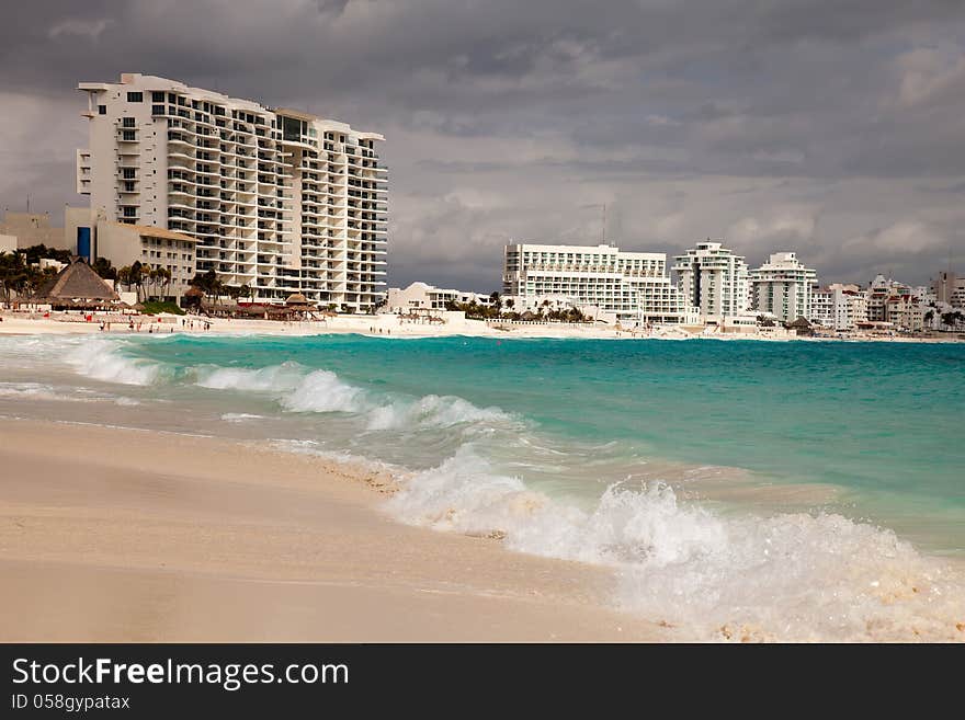 Cancun Beach In Mexico