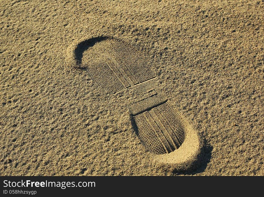 Footprint in the desert