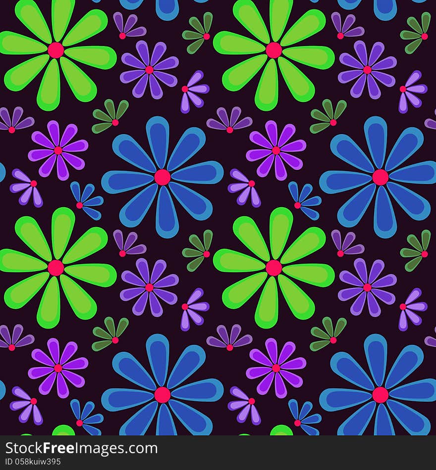 Abstract seamless floral texture