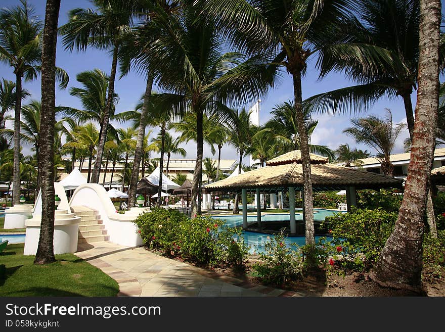 View of resort in bahia, brazil