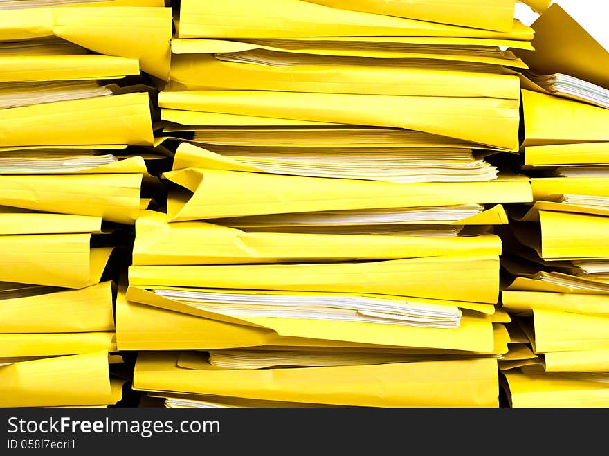 stacks of office folders