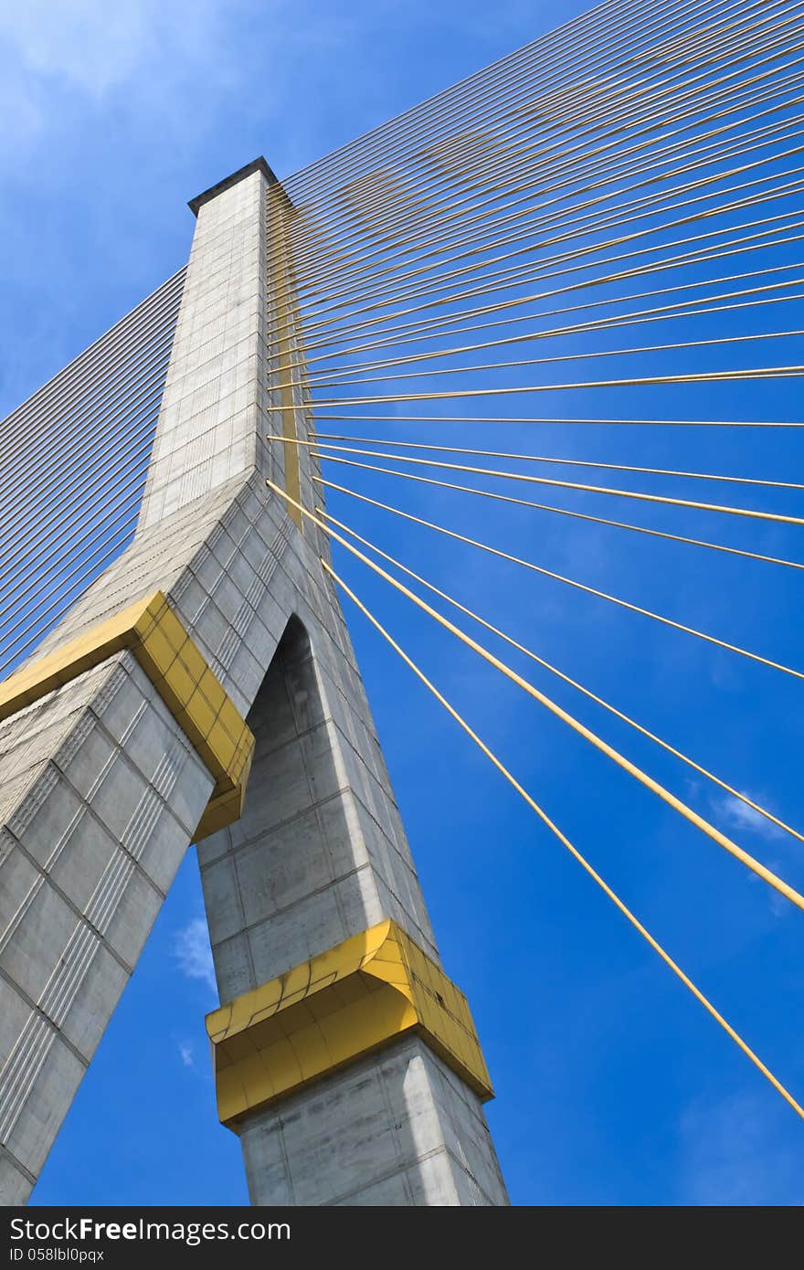 The pole of cable bridge