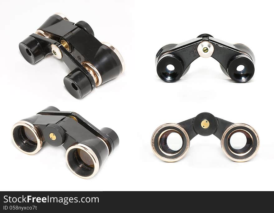 Opera glasses. several options on a white background