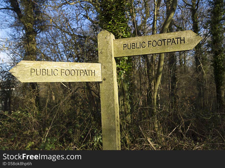 Sign in nature reserve in afternoon sunlight. Sign in nature reserve in afternoon sunlight