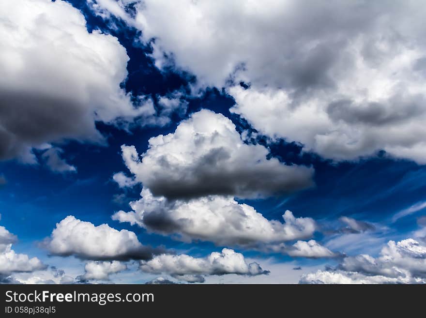 A lot of Amazing cumulus clouds, Canada