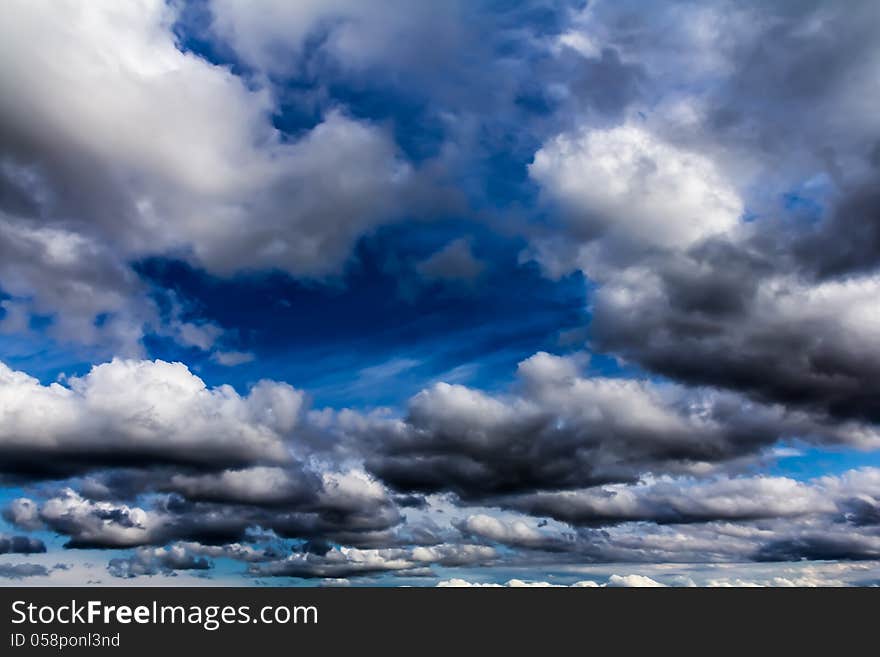 A lot of Amazing cumulus clouds, Canada