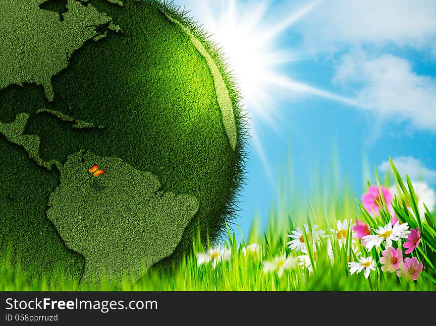 Green Earth. Abstract environmental backgrounds