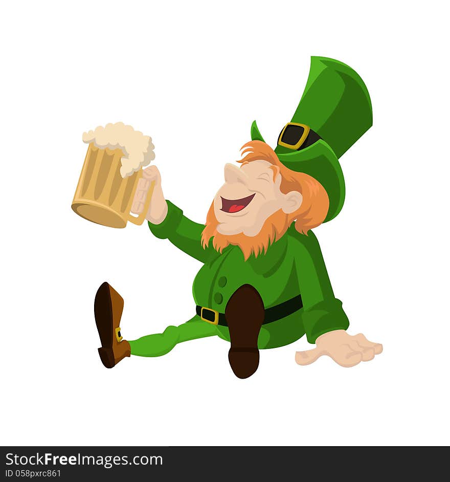 Leprechaun With Beer