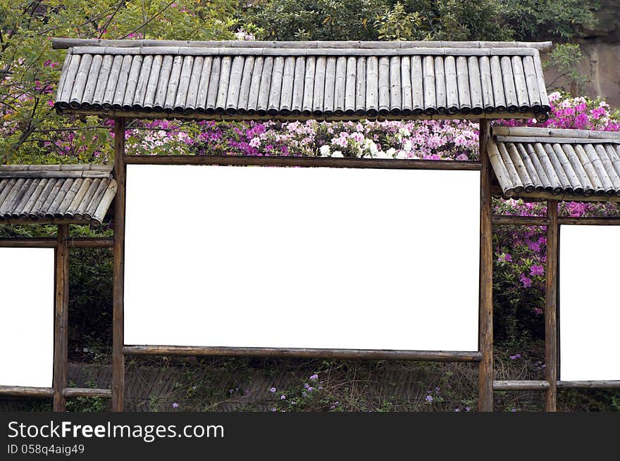 Blank wooden sign in grassland. Blank wooden sign in grassland.