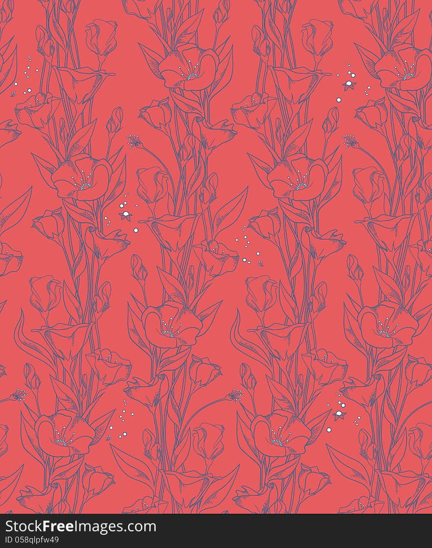 Seamless pattern with flowers. Seamless pattern with flowers