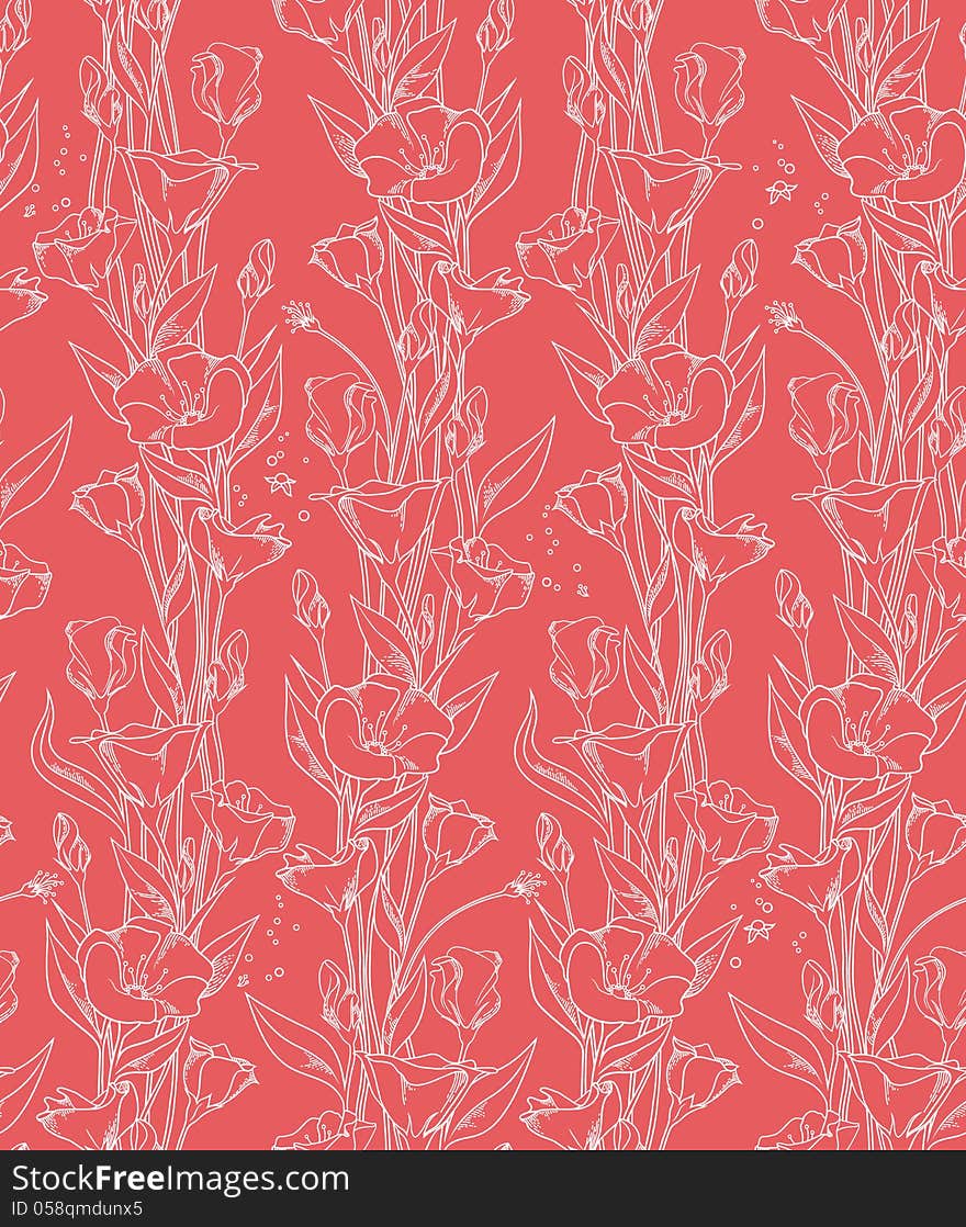 Seamless pattern with flowers. Seamless pattern with flowers