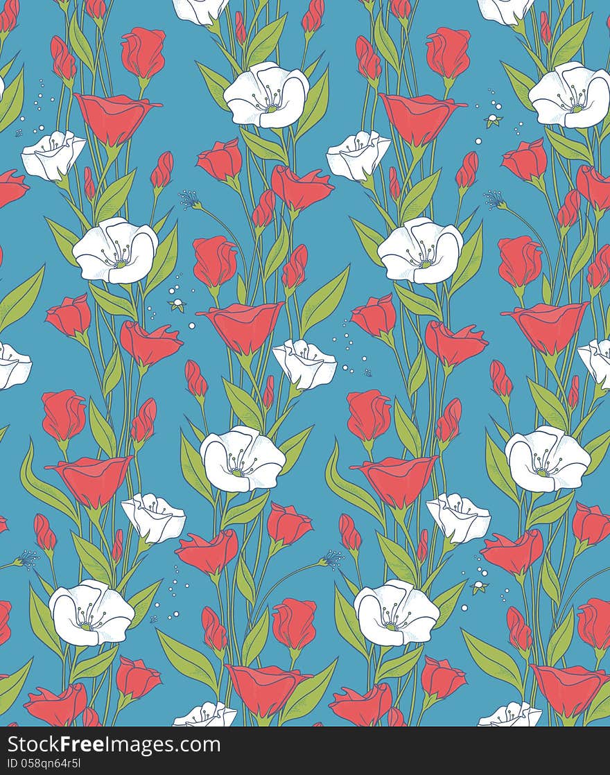 Seamless pattern with flowers. Seamless pattern with flowers