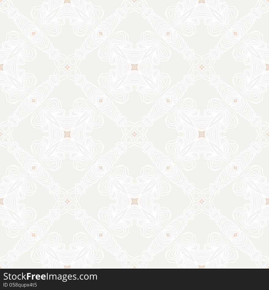 Hand drawn linear pattern, thin white and grey lines, website background or holiday wrapping paper or elegant wedding invitation, seamless vector in baroque and rococo style with damask motifs. Hand drawn linear pattern, thin white and grey lines, website background or holiday wrapping paper or elegant wedding invitation, seamless vector in baroque and rococo style with damask motifs