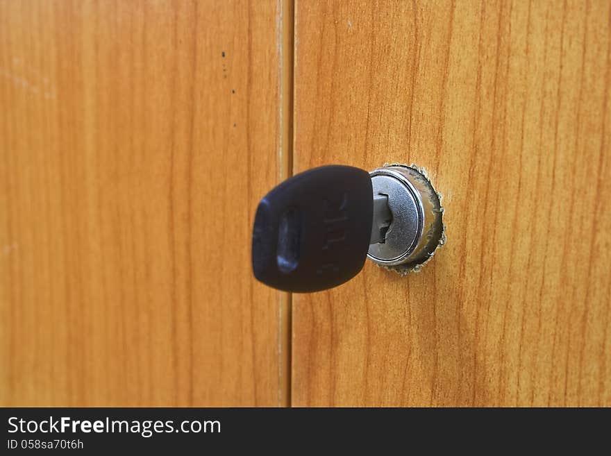 Closeup image of lock and key. Closeup image of lock and key