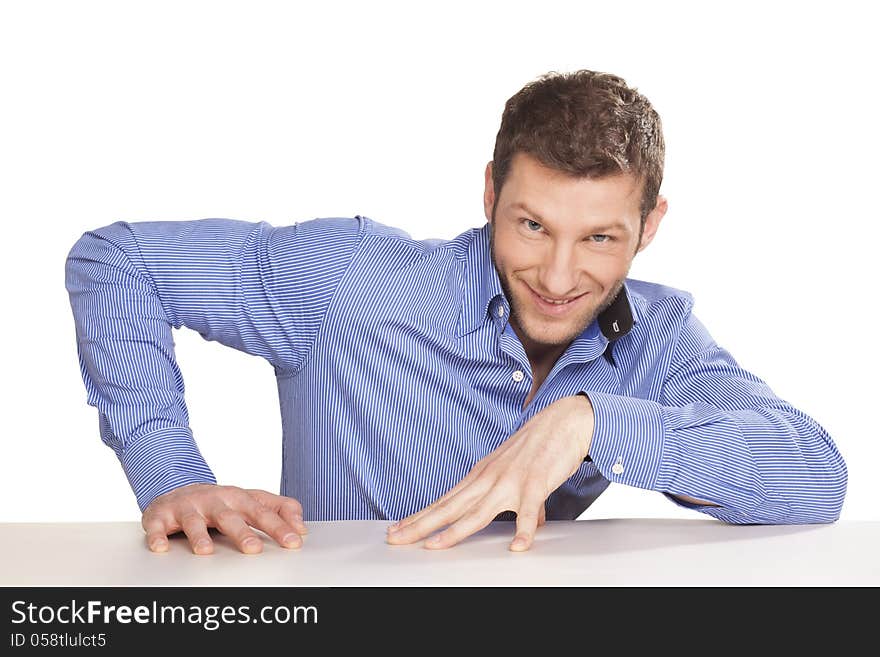 Portrait of a handsome young man on white background. Portrait of a handsome young man on white background