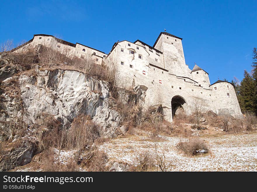 Castle on the alps in campo tures. Castle on the alps in campo tures