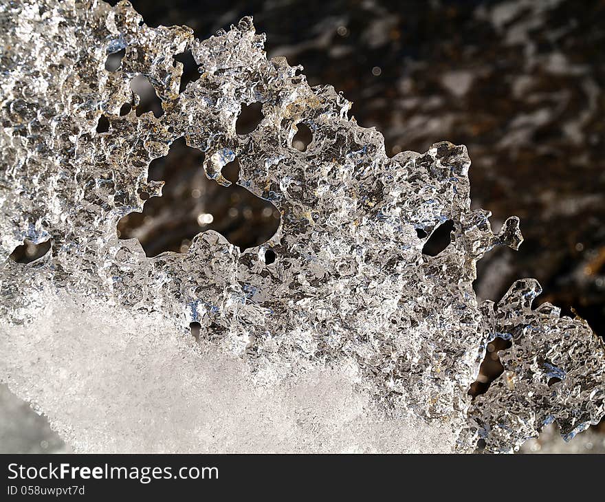 A piece of ice and Odesa estuary