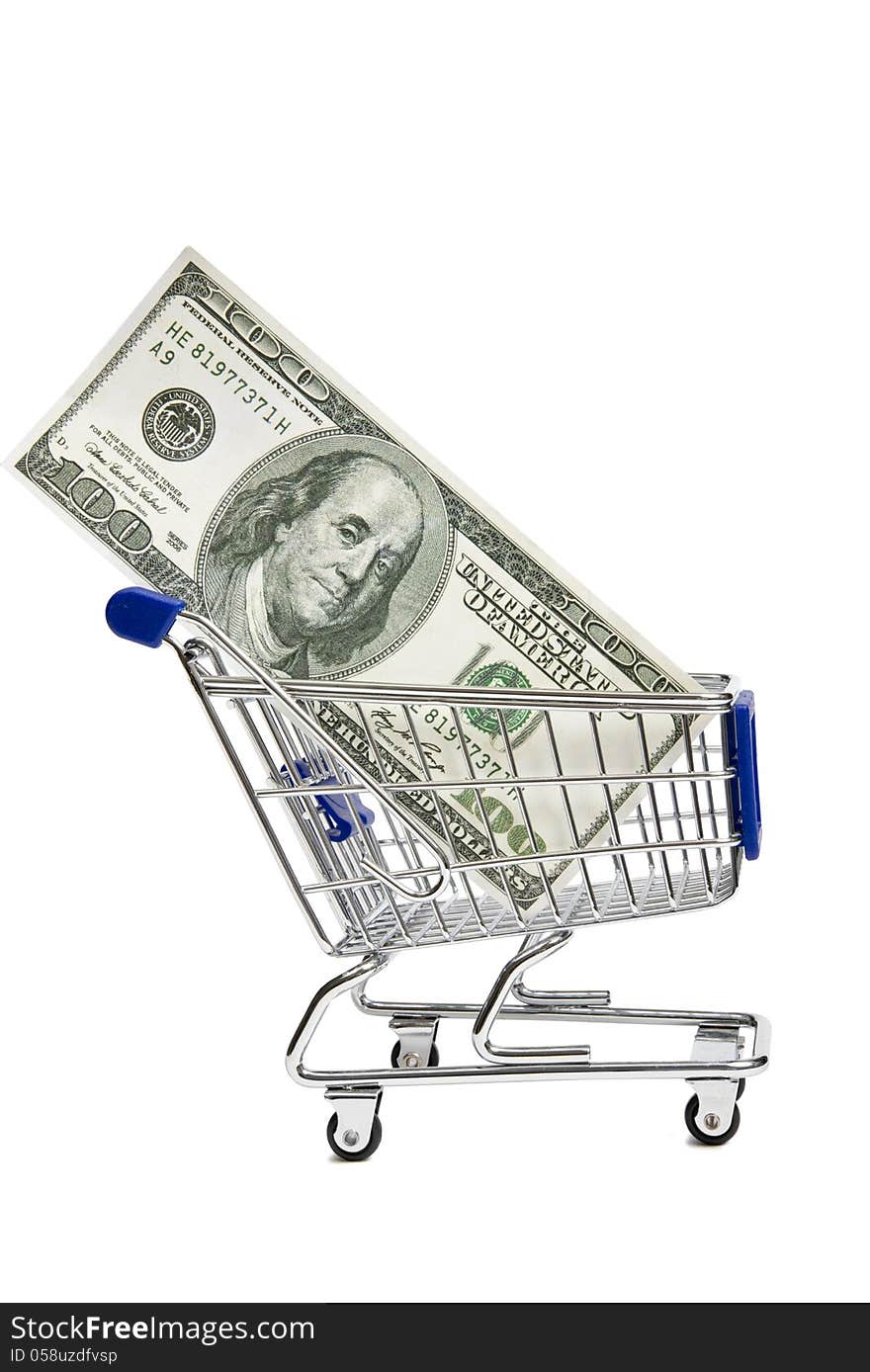 Shopping Cart With Money XXXL